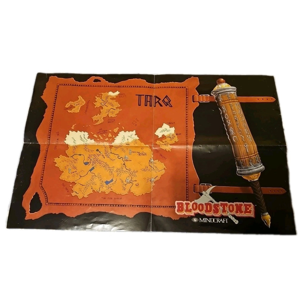 Bloodstone Epic Dwarven Tale Mindcraft PC Game Map Poster